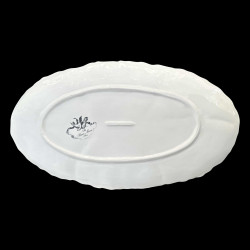 Majolica green cabbage long dish