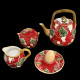 Majolica red Sugar Pot "George Sand"