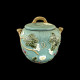 Majolica turquoise Sugar Pot "George Sand"