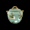 Majolica turquoise Sugar Pot "George Sand"