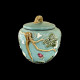Sucrier faïence turquoise "George Sand"