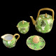 Coquetier faïence vert "George Sand"