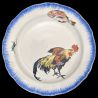 Bracquemond dinner plate with rooster, fish and grasshopper design D 24 cm