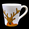 Majolica deer mug