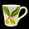 Majolica oak leaf mug