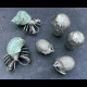 Seashell pewter cocktail picks