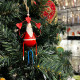 Père noël en étain sur monocycle tôle
