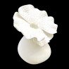 Porcelain Vase, Tilted, with Speckled Flower Design