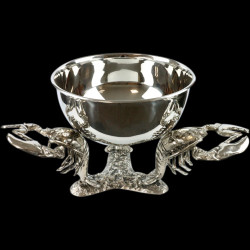 Silver plated lobster presentation bowl