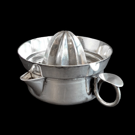 Silver-plated lemon squeezer in two parts