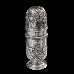 Silver sugar caster rococo style England 1896