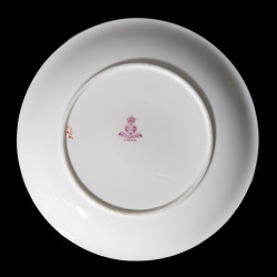 Suite de douze assiettes porcelaine marli turquoise décor à l'or Minton, 1890