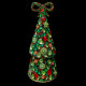 Metal beaded Cone with metal bow