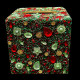 Treasure tissue box red and green