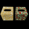 Treasure tissue box red and green
