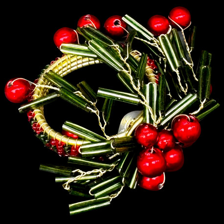 Rond de serviette houx Christmas Time