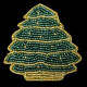 Dessous de verre perlé sapin