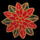 Dessous de verre perlé Poinsettia Christmas Time