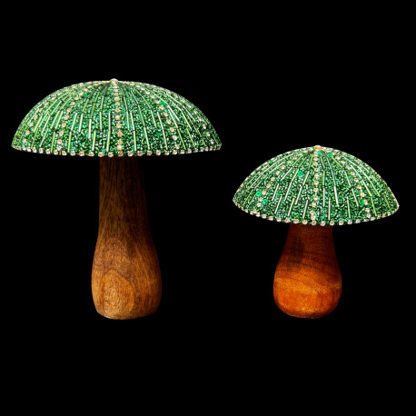 Grand champignon émeraude Christmas Time