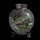 Art Nouveau enameled glass vase decorated with carps, Moser manufactory, late 19th century
