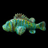 Hand-Painted Ceramic Tropical Fish Centerpiece