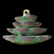 Oyster stand with four graduated tiers, majolica, Minton, circa 1875