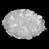 Assiette à pain ronde argenté Feuille d'érable