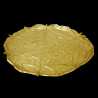 Plat rond doré Feuille d'érable