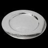 Flowered silver charger plate