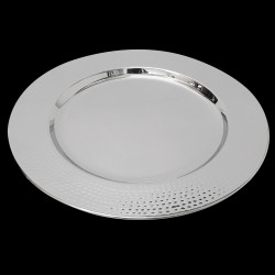 Hammered silver charger plate