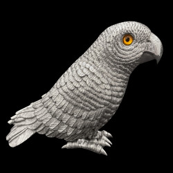 Poudreuse oiseau en étain