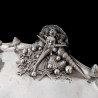 Pewter presentation platter with a mermaid by Piero Figura