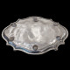 Pewter presentation platter with a mermaid by Piero Figura
