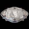 Pewter presentation platter with a mermaid by Piero Figura