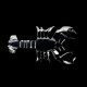 Porte couteau homard corne noir