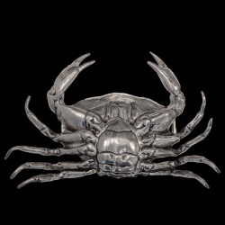 Crab-shaped Caviar Dish in Pewter by Piero Figura