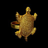 Rond de serviette doré Tortue