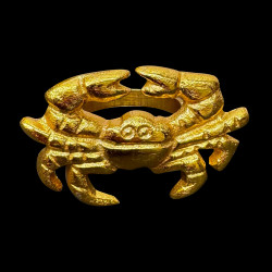 Gold crab napkin ring