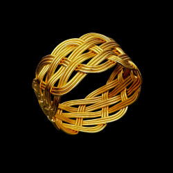 Gold braided napkin ring