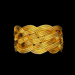 Gold braided napkin ring