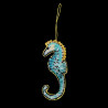 Beaded blue seahorse