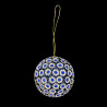 Boule perlée bleu Trésor Christmas Time