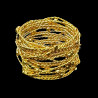 Rond de serviette doré Cordage perlé