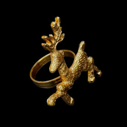 Gold deer napkin ring