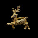 Rond de serviette doré Cerf