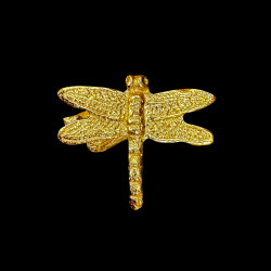 Gold dragonfly napkin ring