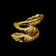 Gold oak leaf napkin ring