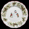Assiette de table faïence Bonhomme de neige et enfants Red Nose