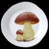 Majolica porcini mushroom dinner plate