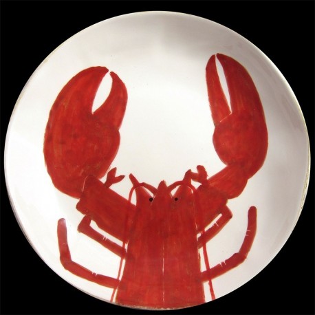 Homard breton grand plat rond saladier 38 cm